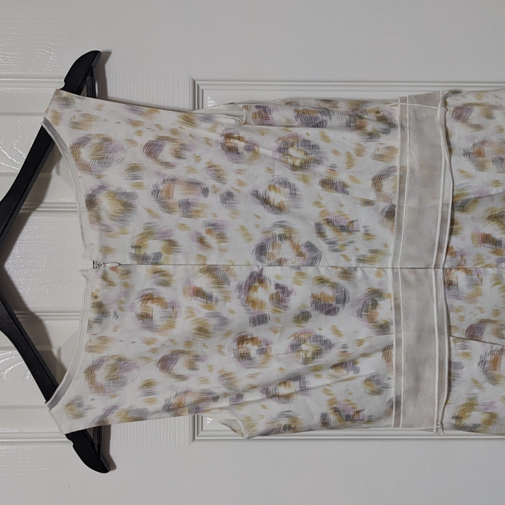 Ann Taylor Linen Blend White Print Dress Size 4 NWT - Picture 6 of 9